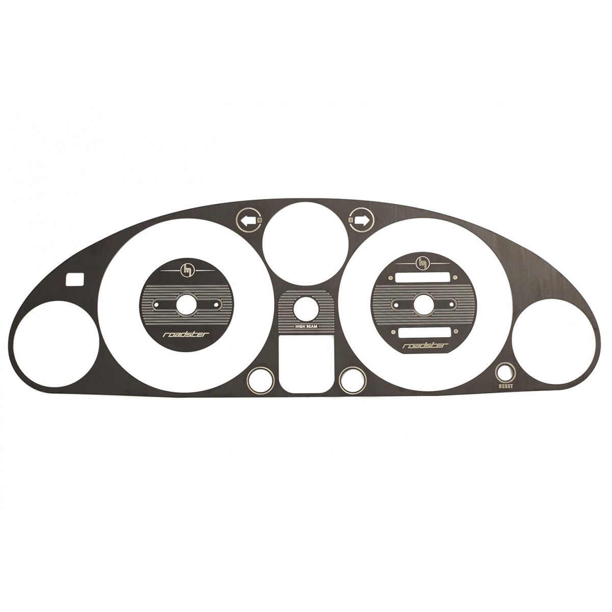 Instrument Cluster Bezel, Engraved , Black Brushed Stainless Steel, NA